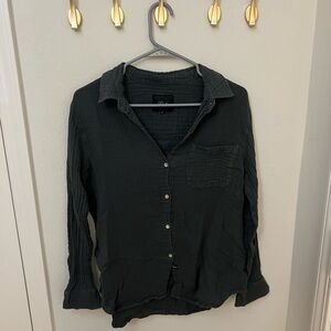 Dark Green Button-Up Shirt